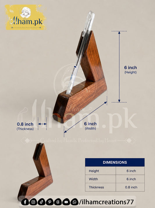 Arc Shape Wooden Pen Stand - Pen Holder for Office Table | ilham Creations