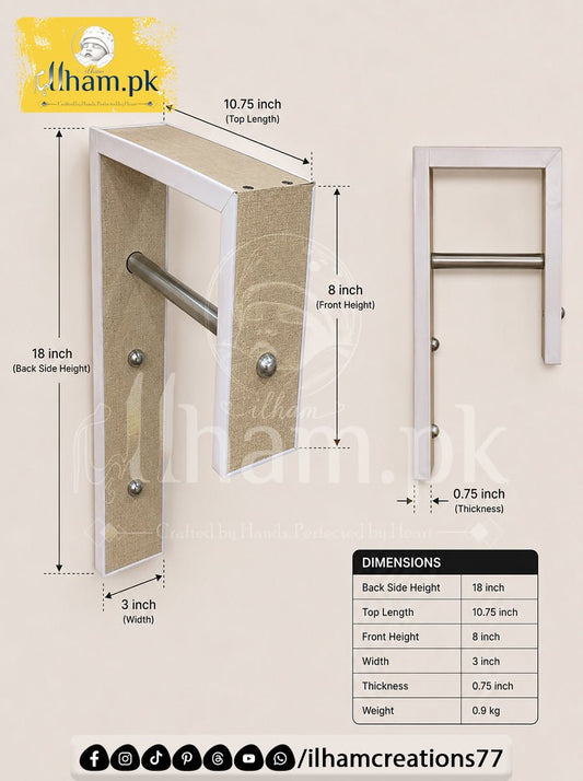 Lamination Sheet Wall Mounted Coat Cloth Hanger - Water Proof Coated | ilham.pk - ilham Creations