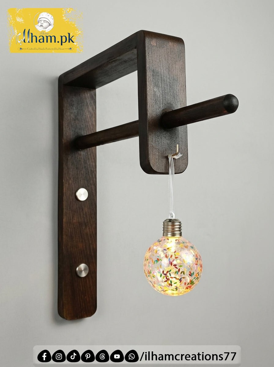 Multipurpose Wooden Wall Mounted Coat Hanger - ilham.pk - ilham Creations