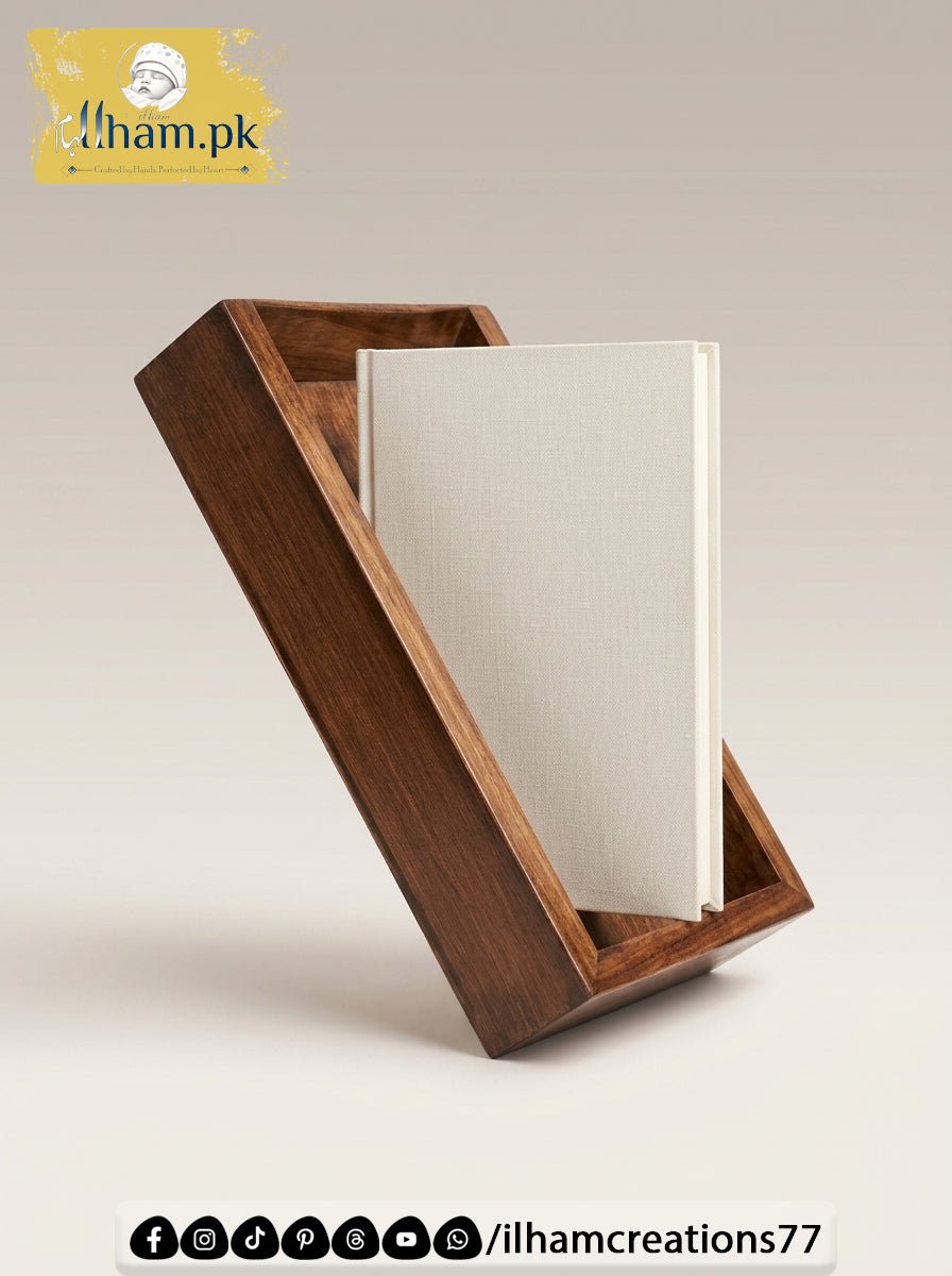 Wooden Wall Mounted Book Stand by ilham Creations - ilham Creations
