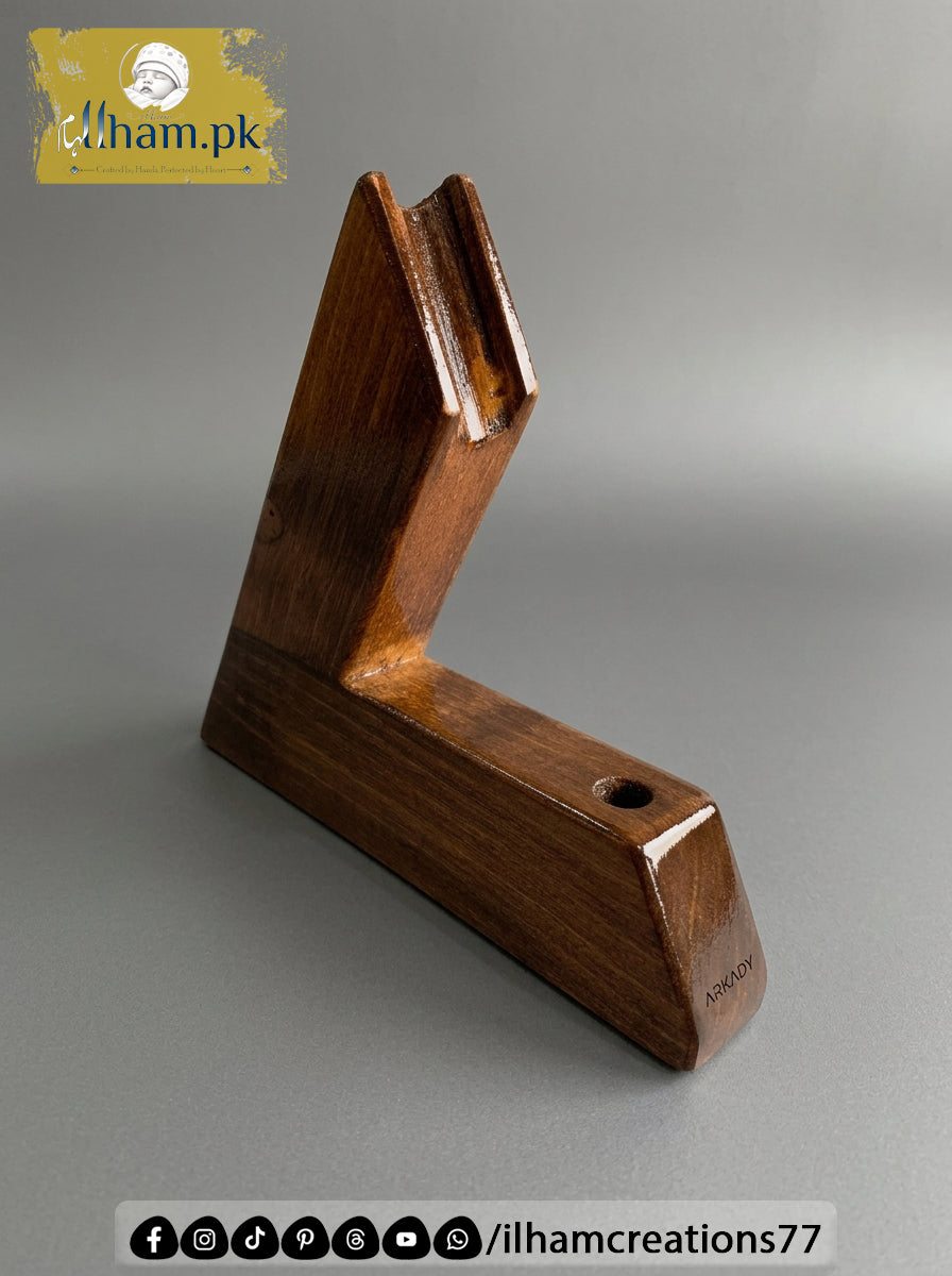 Arc Shape Wooden Pen Stand - Pen Holder for Office Table | ilham Creations