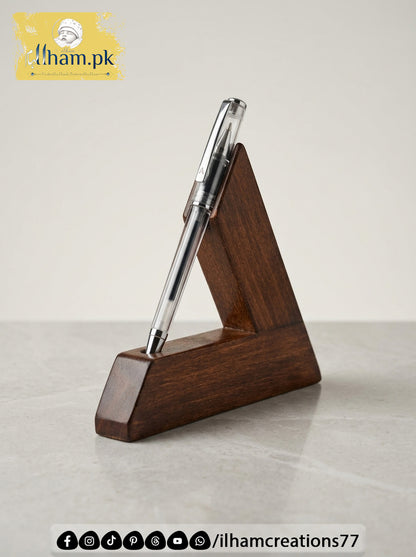 Arc Shape Wooden Pen Stand - Pen Holder for Office Table | ilham Creations
