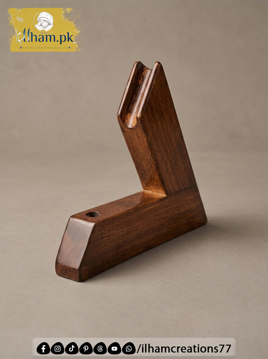 Arc Shape Wooden Pen Stand - Pen Holder for Office Table | ilham Creations