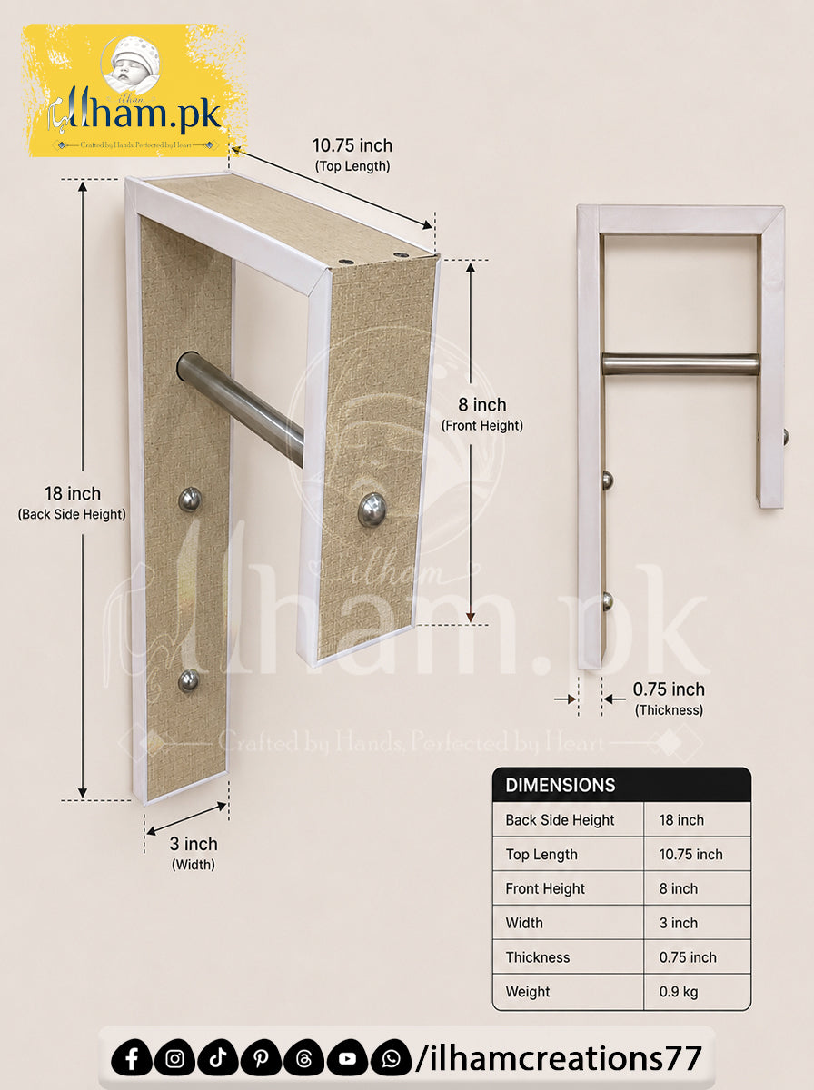Lamination Sheet Wall Mounted Coat Cloth Hanger - Water Proof Coated | ilham.pk