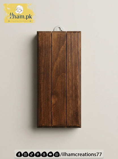 Mini Wooden Wall Mounted Hanger for 4 Clothes Hangers - Ilham Creations
