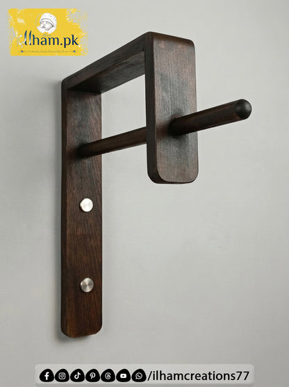 Multipurpose Wooden Wall Mounted Coat Hanger - ilham.pk