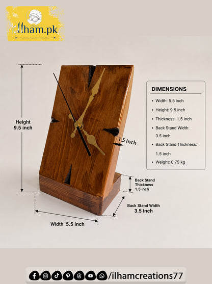 Premium Wooden Side Table or Desk Clock – ilham Creations