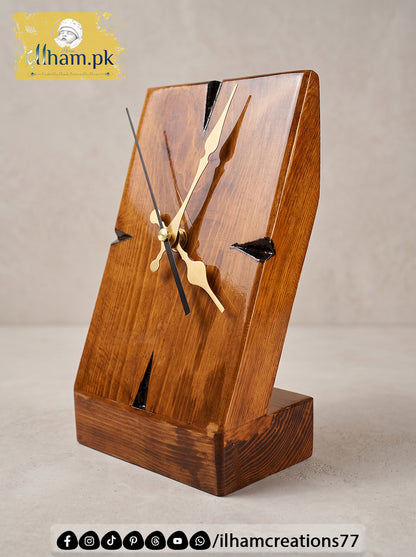 Premium Wooden Side Table or Desk Clock – ilham Creations