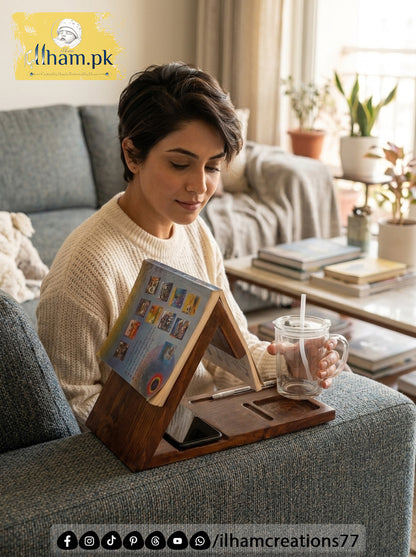Sofa Arm Rest Multipurpose Book Holder - ilham.pk