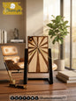 Wooden Spiral Polished Table Clock with Stand - ilham Creations