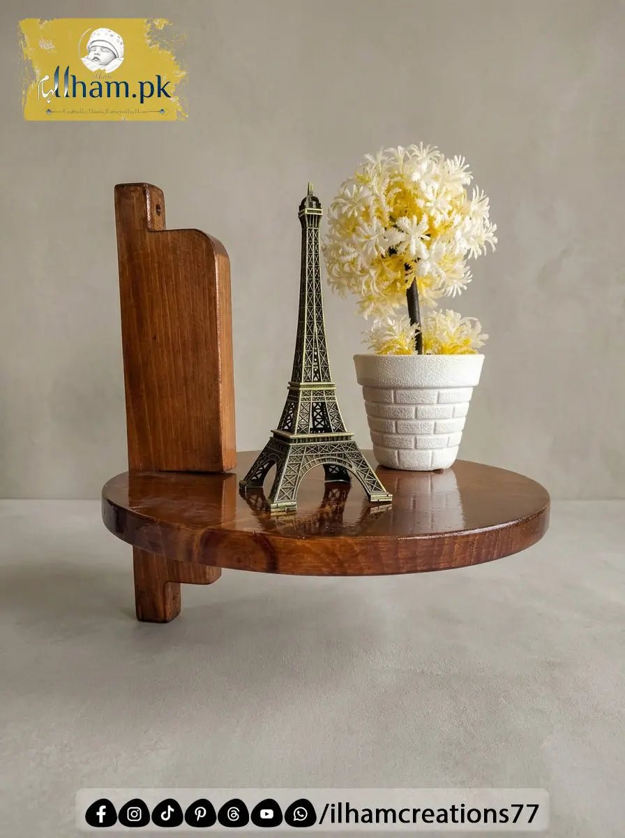 Full Moon Floating Wall Mounted Wooden Shelf – ilham Creations - ilham Creations