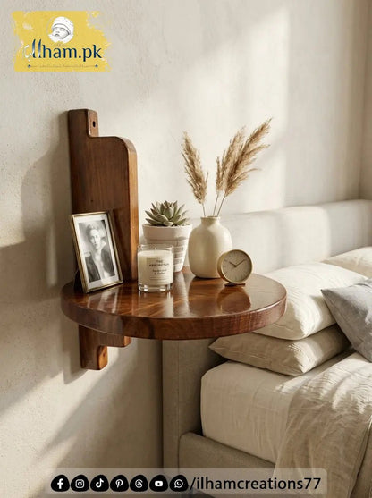 Full Moon Floating Wall Mounted Wooden Shelf – ilham Creations - ilham Creations