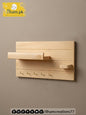 Handcrafted Wooden Key Holder with Storage Shelf & Flower Hanger | ilham.pk - ilham Creations