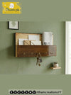 Handmade Wooden Key Holder & Mai Organizer Shelf or Mobile Holder Space | Ilham.pk