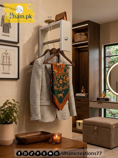 Lamination Sheet Wall Mounted Coat Cloth Hanger - Water Proof Coated | ilham.pk - ilham Creations