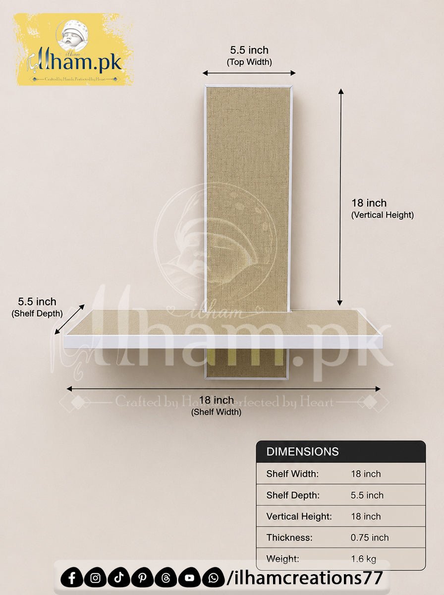 Lamination Sheet Wall Mounted Storage Shelf Home Decor - ilham Creations - ilham Creations