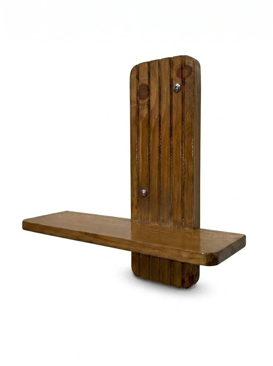 Luxury Wooden Wall Shelf | Handmade Solid Wood Floating Shelf | Ilham.pk - ilham - Crafted by Hands, Perfected by Heart