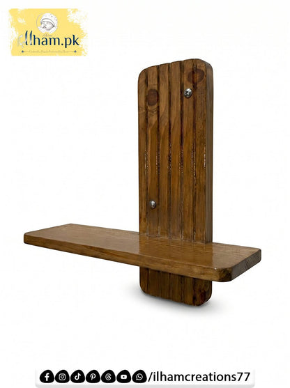 Premium Wall Mounted Solid Wooden Floating Shelf | Ilham.pk - ilham Creations