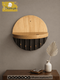 Premium Wooden Luna Wall Key Holder with Shelf for Home Entrance | ilham.pk - ilham Creations