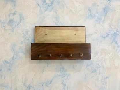 Rustic Wall Mounted Key Holder including Organizer Area for Mobile or anything else | Ilham.pk - ilham - Crafted by Hands, Perfected by Heart