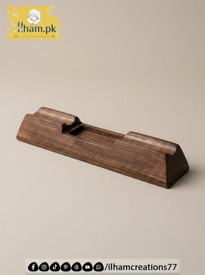 Wooden Flat Pen Stand for Office Table - ilham Creations - ilham Creations
