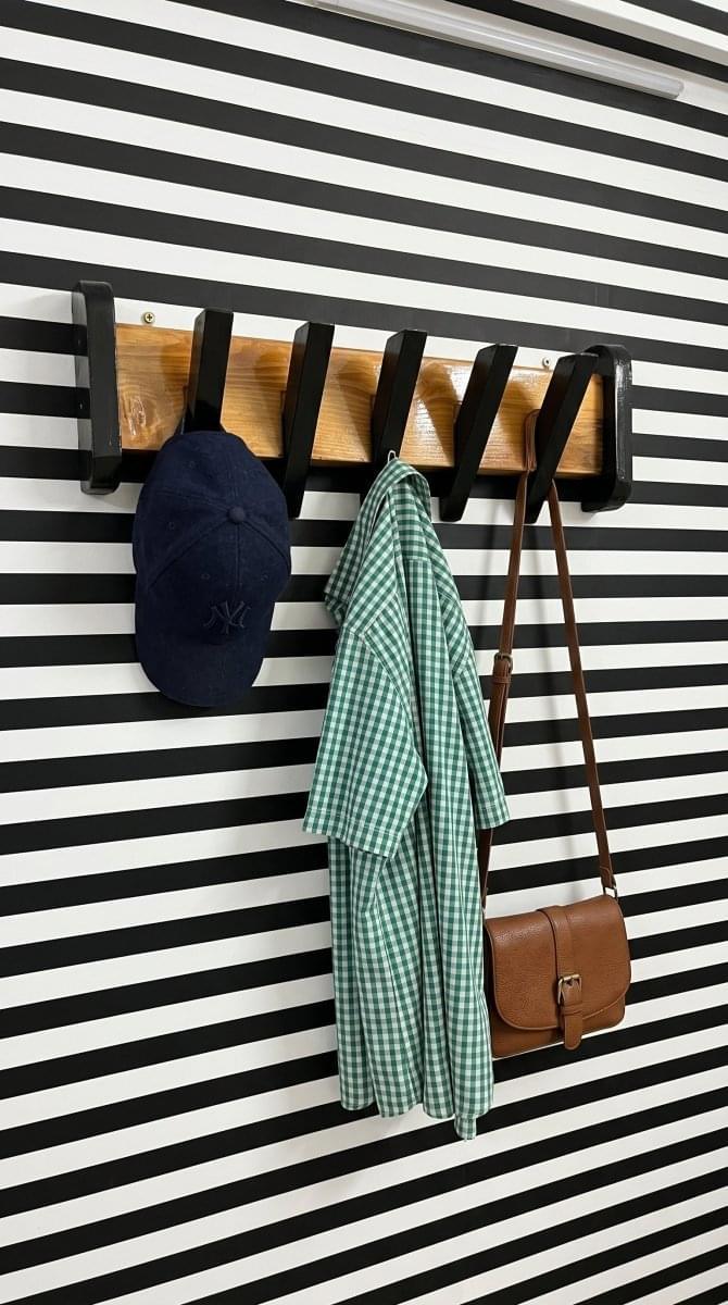 Wooden Multipurpose Wall Coat, Cloths, Cap and Handbag with 5 Heavy Duty Hooks | ilham.pk - ilham - Crafted by Hands, Perfected by Heart